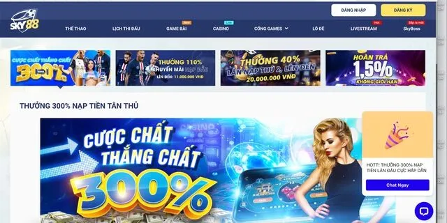 Cập nhật chương trình khuyến mãi thưởng tại Sky88