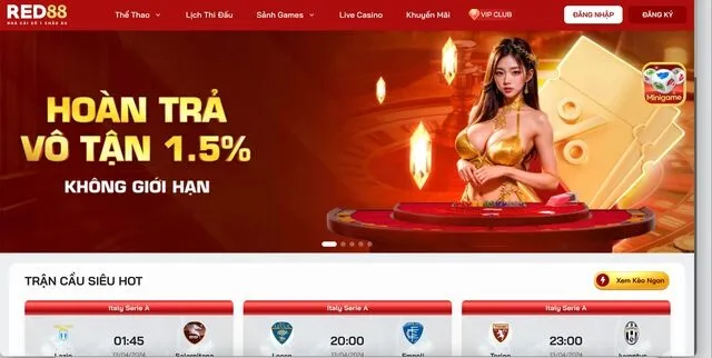 Trải nghiệm cùng Red88 - Nhà cái cá cược trực tuyến số 1 tại Châu Á